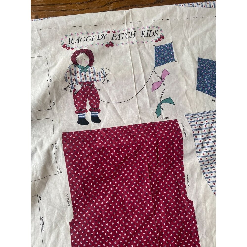 Raggedy Patch Kids Cut & Sew Fabric Doll Pattern Kit 90s DIY Rag Doll Project